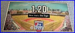 Vintage Original Wrigley Field Chicago Cubs Old Style Beer Metal Sign 2004
