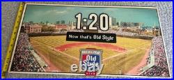 Vintage Original Wrigley Field Chicago Cubs Old Style Beer Metal Sign 2004