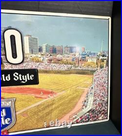 Vintage Original Wrigley Field Chicago Cubs Old Style Beer Metal Sign 2004