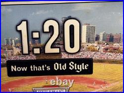 Vintage Original Wrigley Field Chicago Cubs Old Style Beer Metal Sign 2004 S2