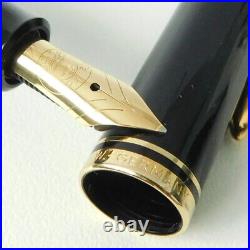 Vintage PELIKAN M250 Old Style Black Fountain pen Gold M Nib 14C W. Germany1980s