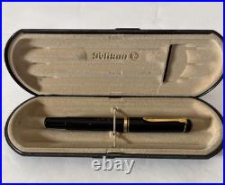 Vintage PELIKAN M250 Old Style Black withGold Trim Fountain Pen 14K Nib