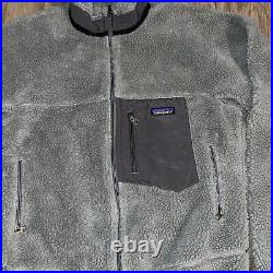 Vintage Patagonia Mens Size Small Classic Retro-X Jacket Deep Pile Fleece Gray