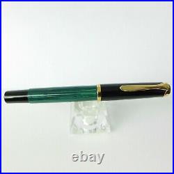 Vintage Pelikan 400 Old style Green striped M Nib 14C 585 Fountain pen Germany