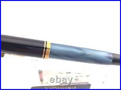 Vintage Pelikan M200 Blue Marble Old Style Fountain Pen F Nib NEW OLD STOCK