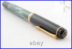 Vintage Pelikan M200 Old Style Fountain Pen Green Marble Steel Fine F Nib