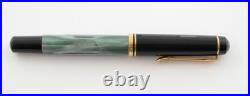 Vintage Pelikan M200 Old Style Fountain Pen Green Marble Steel Fine F Nib