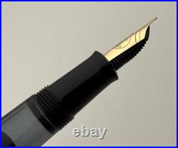 Vintage Pelikan M250 Old Style Black Gold Plated Fountain Pen 14K Gold Nib