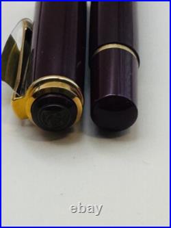 Vintage Pelikan M600 Fountain Pen, Old style Burgundy, 14K Gold HF Nib NOS