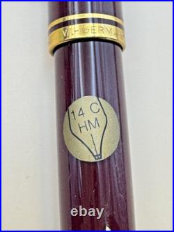 Vintage Pelikan M600 Fountain Pen, Old style Burgundy, 14K Gold HM Nib NOS