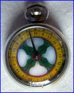 Vintage Pocket Watch Mechanical Old Style Gambling Wheel Device