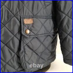 Vintage Polo Ralph Lauren Quilted Jacket Old Money Style Blue Mens Corduroy Sz L