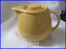 Vintage Pottery Old Style Large Fiesta Yellow Kitchen Craft Covered Jug