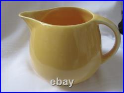 Vintage Pottery Old Style Large Fiesta Yellow Kitchen Craft Covered Jug