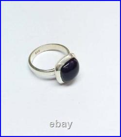 Vintage Pretty Old Style Amethyst Gemstone 3.00 Carat 925 Sterling Silver Ring