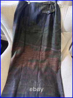 Vintage Ralph Lauren Castle Countryside Wool Wrap Skirt Size 4 Old Money style