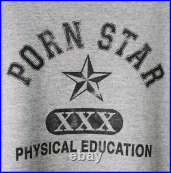 Vintage Rare 90s Porn Star College Print Style T Shirt Skateboarding Y2K