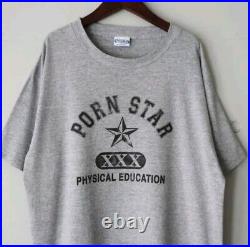 Vintage Rare 90s Porn Star College Print Style T Shirt Skateboarding Y2K