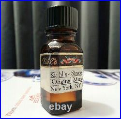 Vintage Rare Kiehls Musk Oil 1/4 Fl Ounce Old Style Square Bottle Paper Label