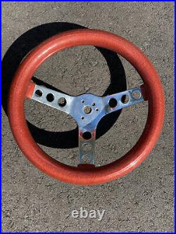 Vintage Red Metal flake custom steering wheel Hot Rod Rat Dune Buggy