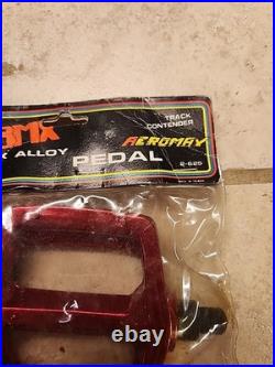 Vintage Red NOS VDX VP-555 Old School BMX Freestyle Style Pedals 1/2 Areomax
