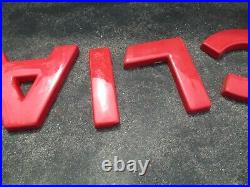 Vintage Red Plastic Block Letter Style Old Sinclair Station Sign