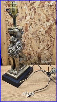 Vintage Robert Abbey Brass Lion Lamp Grand Old Regent Style 17 Tall MCM
