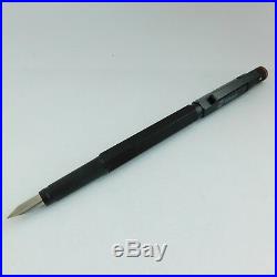 Vintage Rotring 600 Black Old Style Knurled Grip Fountain Pen M Nib Germany