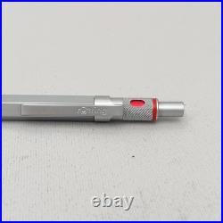 Vintage Rotring 600 Old Style Silver Ballpoint Pen Ink Color Indicator Germany