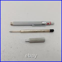 Vintage Rotring 600 Old Style Silver Ballpoint Pen Ink Color Indicator Germany