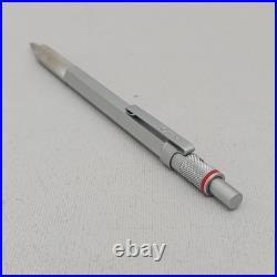 Vintage Rotring 600 Old Style Silver Ballpoint Pen Ink Color Indicator Germany