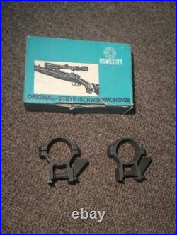 Vintage STEYR Mannlicher Homeguard CG80 SET Old STYLE 1 in Rings Bases Austria