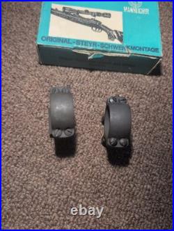 Vintage STEYR Mannlicher Homeguard CG80 SET Old STYLE 1 in Rings Bases Austria