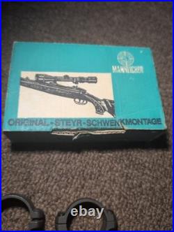 Vintage STEYR Mannlicher Homeguard CG80 SET Old STYLE 1 in Rings Bases Austria