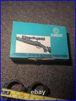 Vintage STEYR Mannlicher Homeguard CG80 SET Old STYLE 1 in Rings Bases Austria