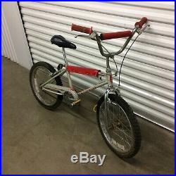 Vintage Schwinn Scrambler predator BMX old School Free Style bike Silver 1990s