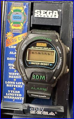 Vintage Sega Watch Sport Digital Lot of 30 New Old Stock Boxed Different Styles