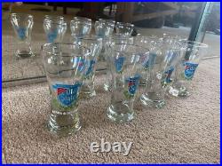 Vintage Set of 8, Heileman's Old Style Beer, 8 oz Beer Glasses, with green ivy