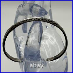 Vintage Sterling Silver 925 Southwest Old Pawn Style Cuff Bracelet Stamped Desig