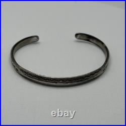Vintage Sterling Silver 925 Southwest Old Pawn Style Cuff Bracelet Stamped Desig