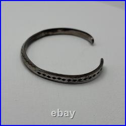 Vintage Sterling Silver 925 Southwest Old Pawn Style Cuff Bracelet Stamped Desig
