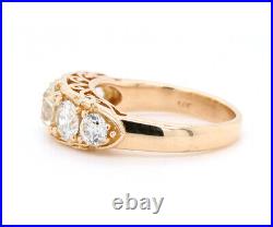 Vintage Style 2.65ctw Old European Cut Diamond Five Stone Ring in 14K