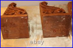 Vintage Style Hand Carved Wooden Corbels Total of 4