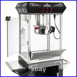 Vintage Style Popcorn Machine Maker Popper with Cart and 10-Ounce Kettle