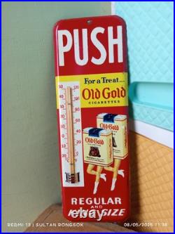 Vintage Style Thermometer Advertising PUSH Old Gold Cigarettes