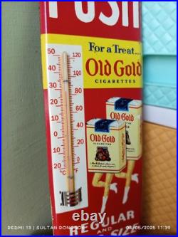 Vintage Style Thermometer Advertising PUSH Old Gold Cigarettes