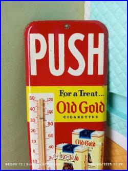 Vintage Style Thermometer Advertising PUSH Old Gold Cigarettes