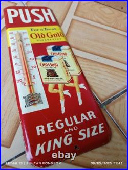 Vintage Style Thermometer Advertising PUSH Old Gold Cigarettes