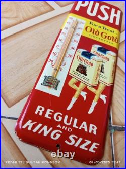 Vintage Style Thermometer Advertising PUSH Old Gold Cigarettes