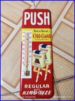 Vintage Style Thermometer Advertising PUSH Old Gold Cigarettes